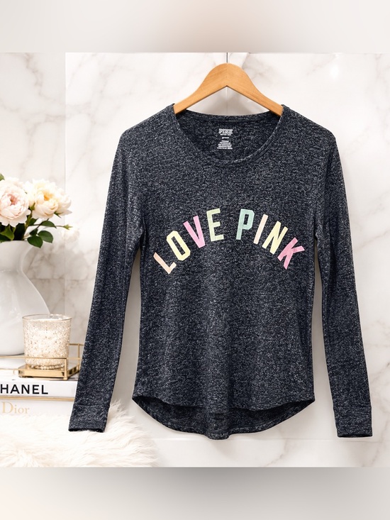 PINK Victoria's Secret Tops - Victoria's Secret LOVE PINK Rainbow Cozy Pullover PJ Super Soft Comfy Medium